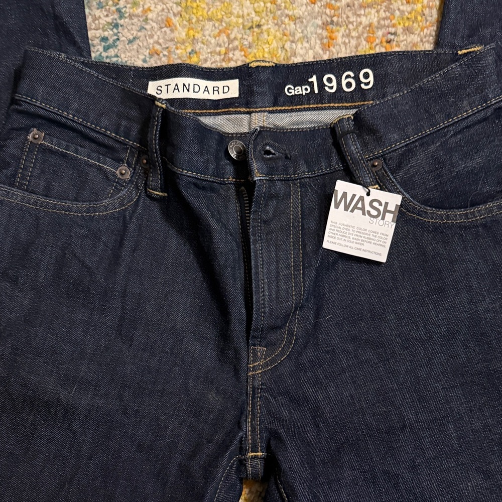 GAP 1969 Premium Men's Straight Jeans in Deep Indigo 28x30 NEW